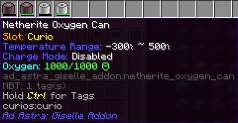 Кислородные баллоны из мода Ad-Astra: Giselle Addon.