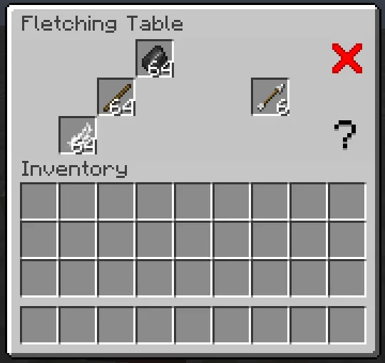 Стол лучника с новыми вариантами стрел из мода Better Fletching Tables.