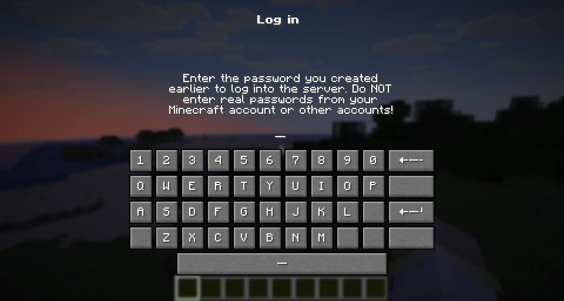 Экран входа в систему мода Hyper Login