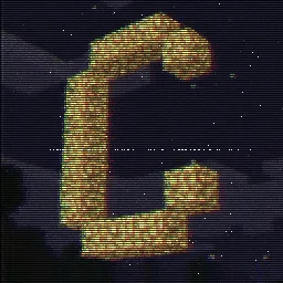 Логотип CTR VCR ночью.