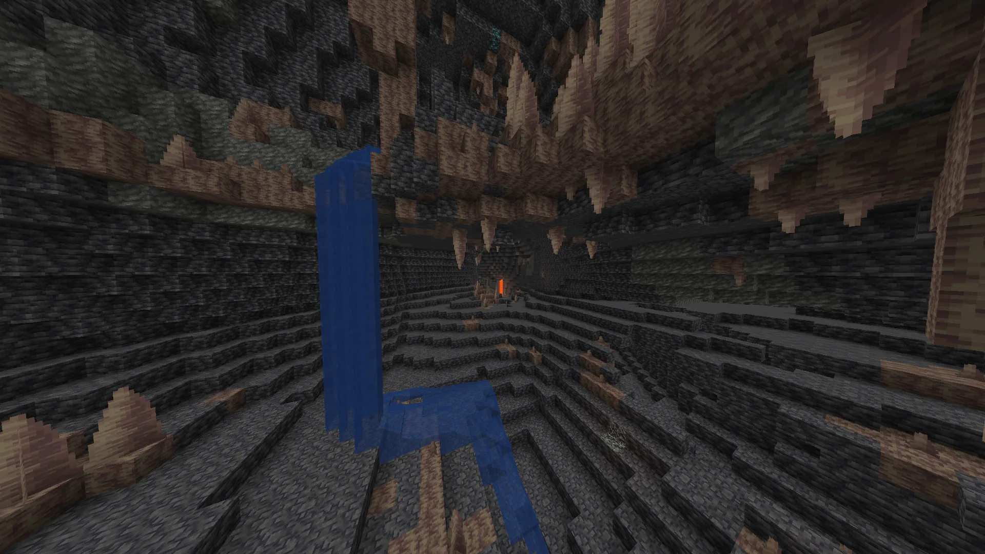 Ночное видение в пещере с шейдерами.