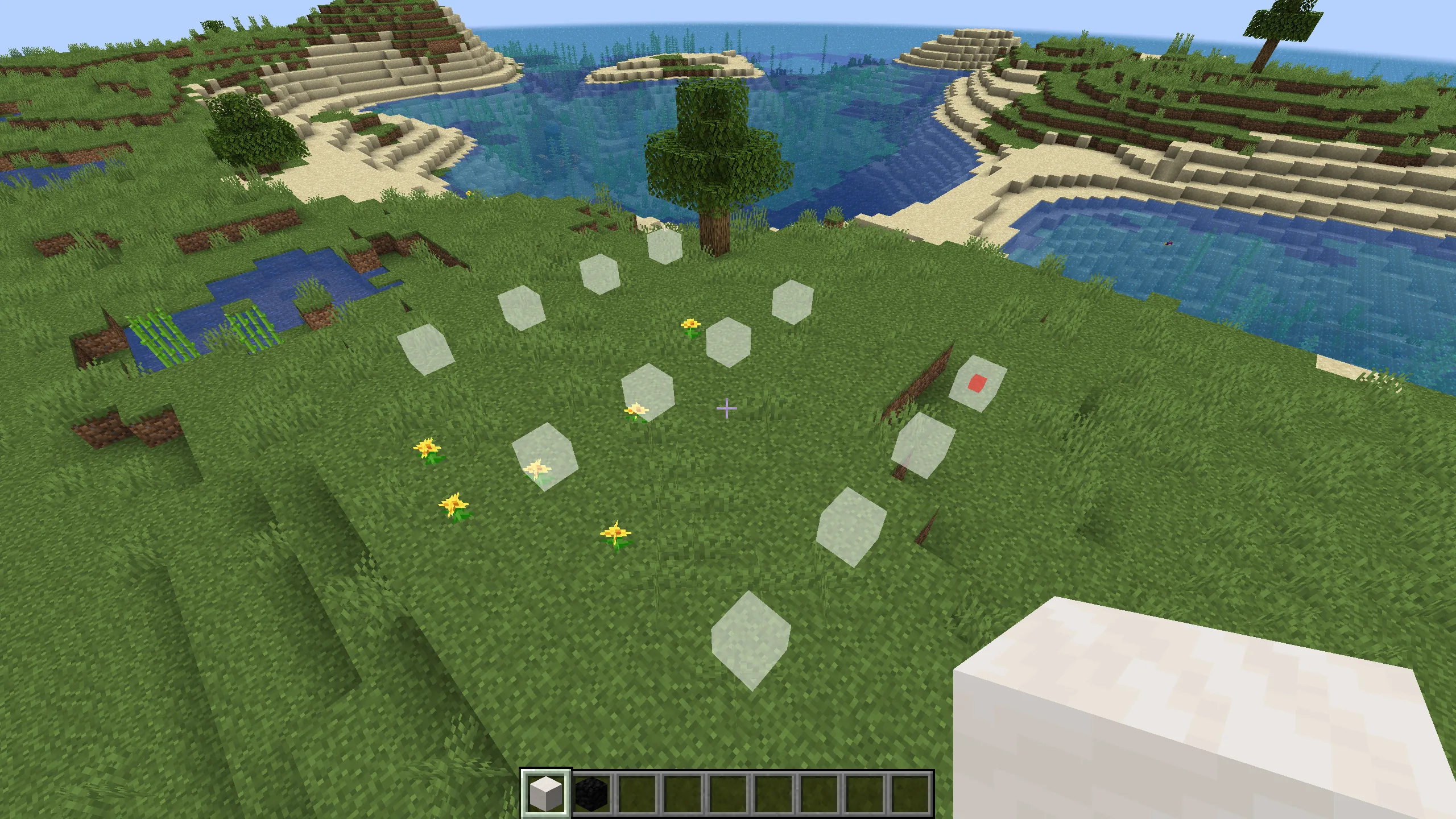 Сетка из блоков с заданным шагом и количеством делений по трем осям.