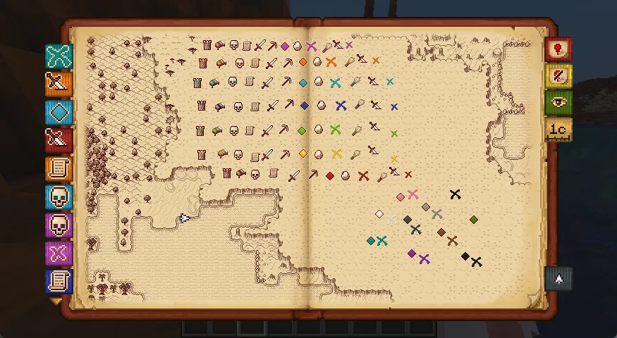 Интерфейс настройки стилей маркеров в моде Antique Atlas 4.