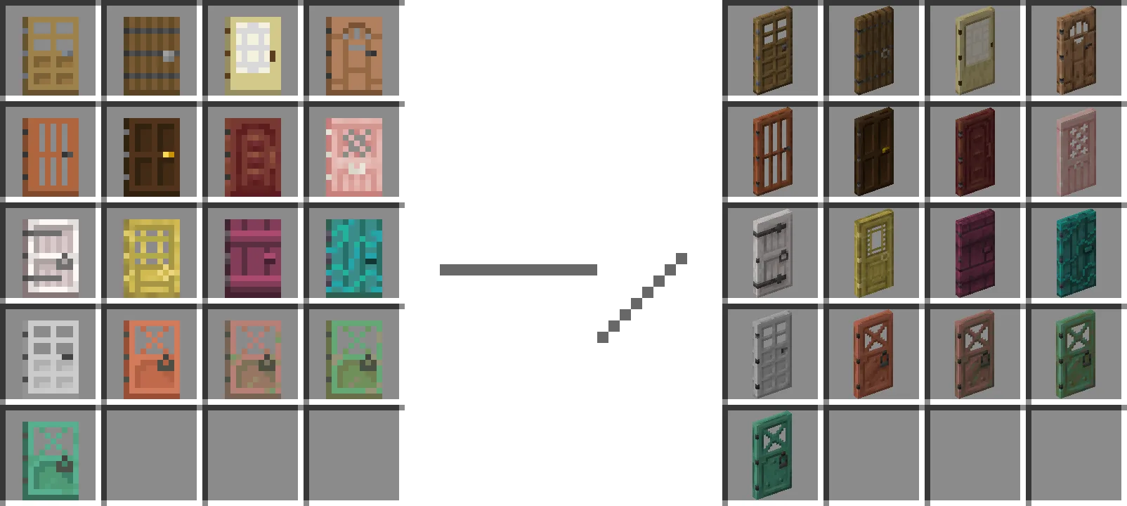 3D-модели дверей из мода Fusion 3D Items.