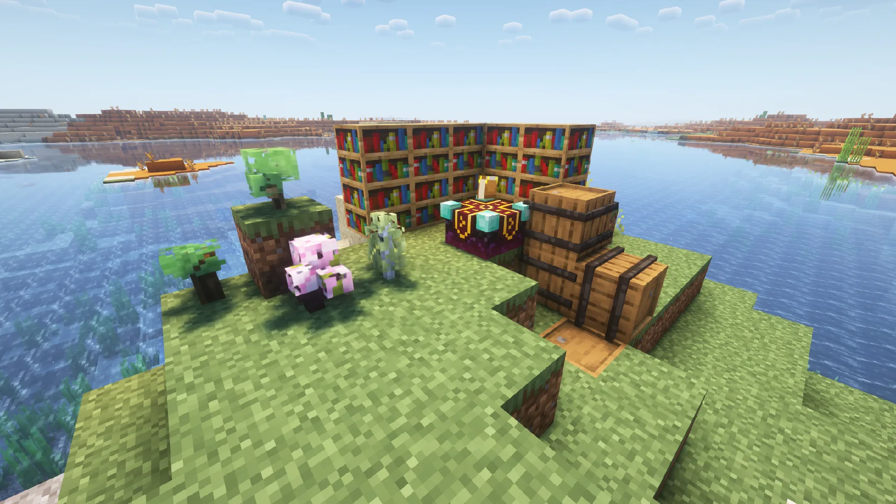 Демонстрация моделей блоков из трех наборов ресурс-пака Overdetailed: Complete.