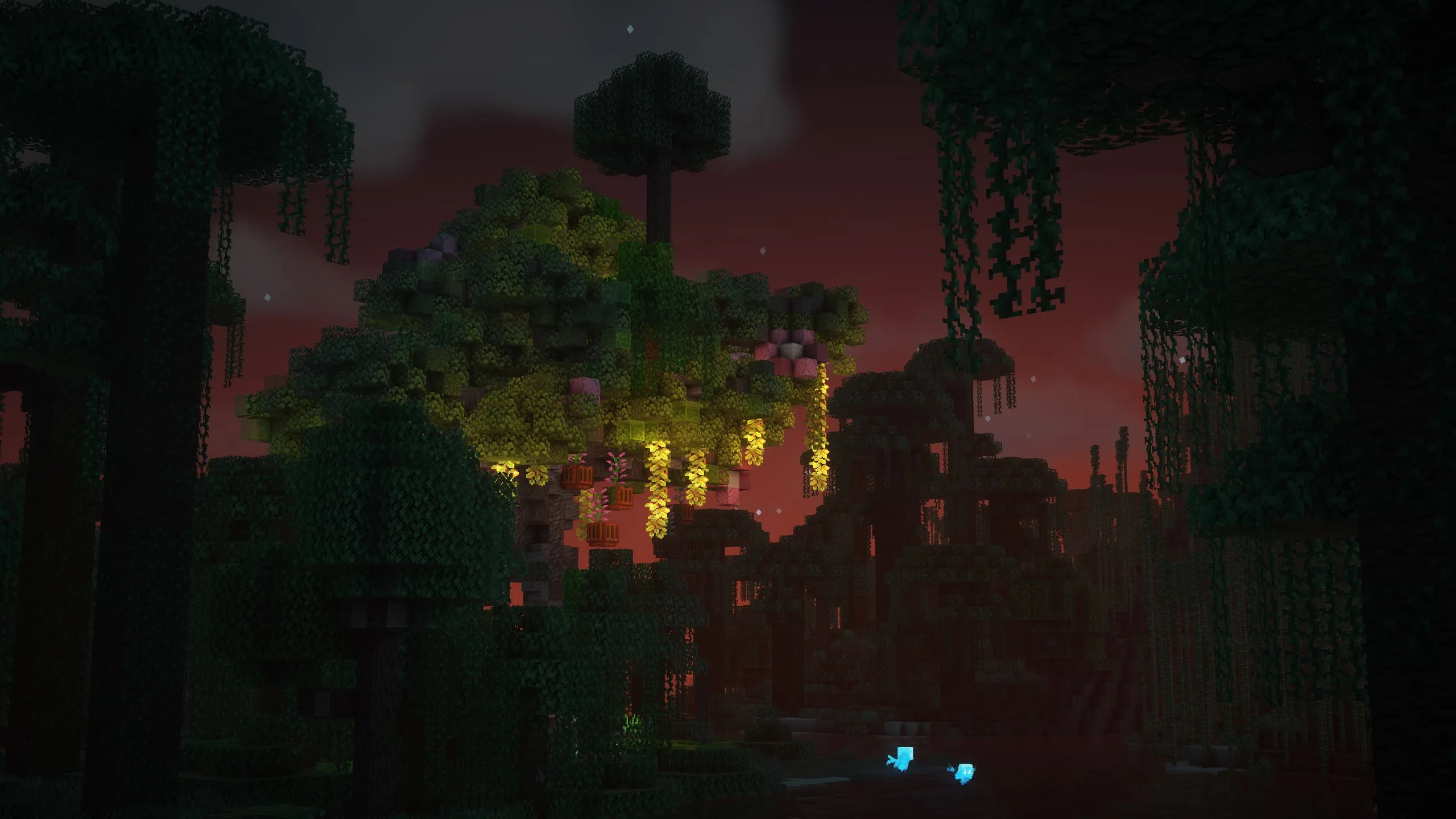 Теплое дерево в Minecraft.