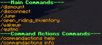 Меню справки мода CommandActions.