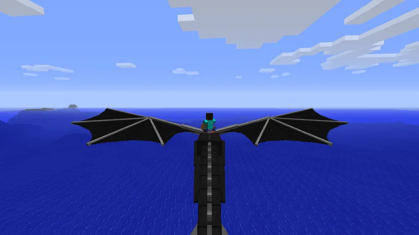 Дракон в полете в моде Dragon Mounts