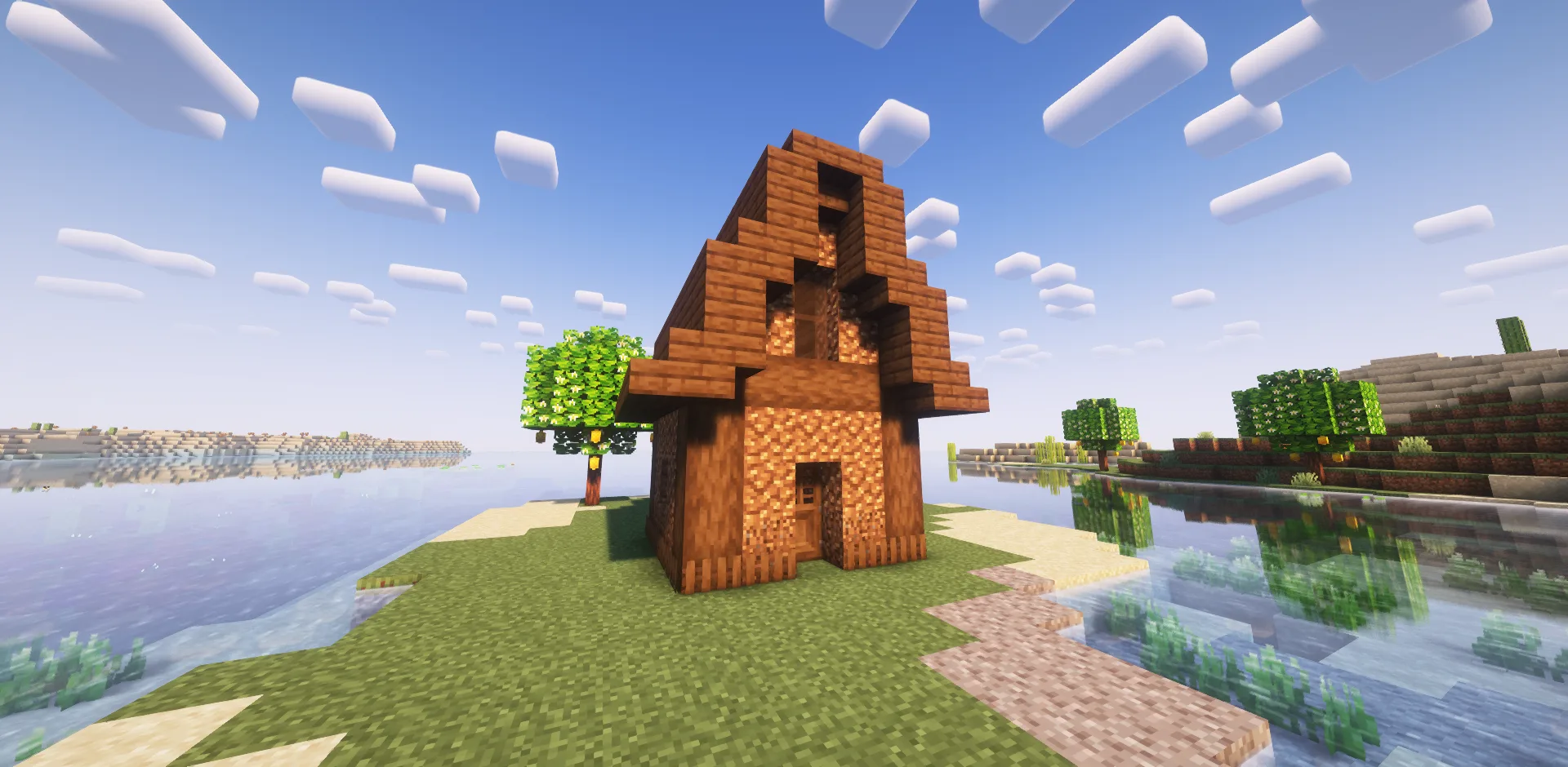 Дом из мульчи в проекте Bountiful Fares, автор SuperMightByte, шейдеры Complimentary Reimagined.