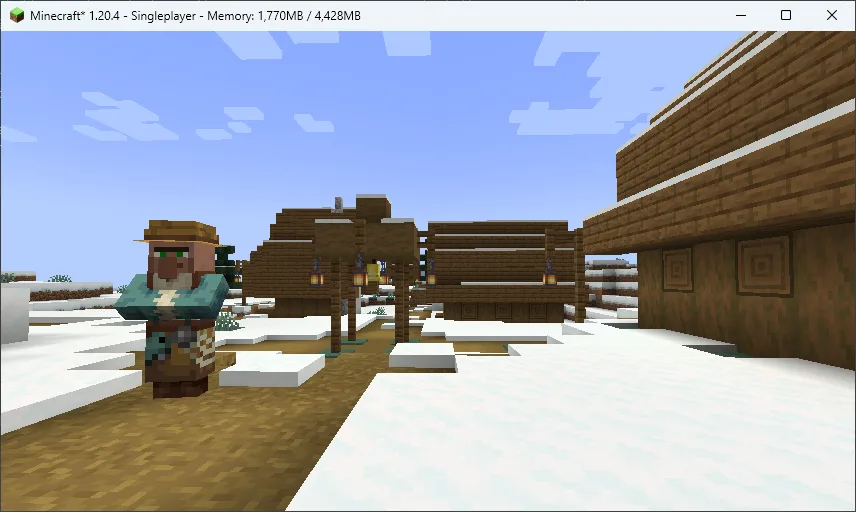 Интерфейс мода Memory Usage Title в игровом процессе