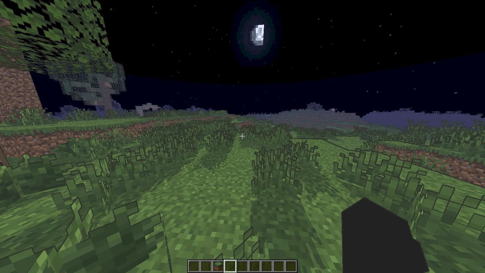 Ночной пейзаж в шейдер-паке A Sluggy Hike