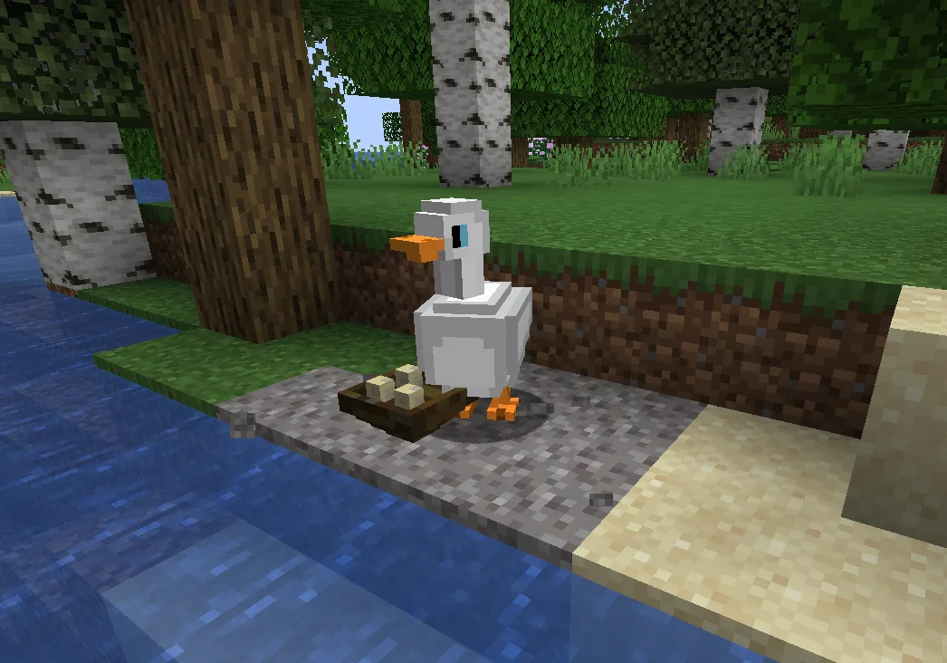 Утиные яйца в гнезде из мода Duckmod