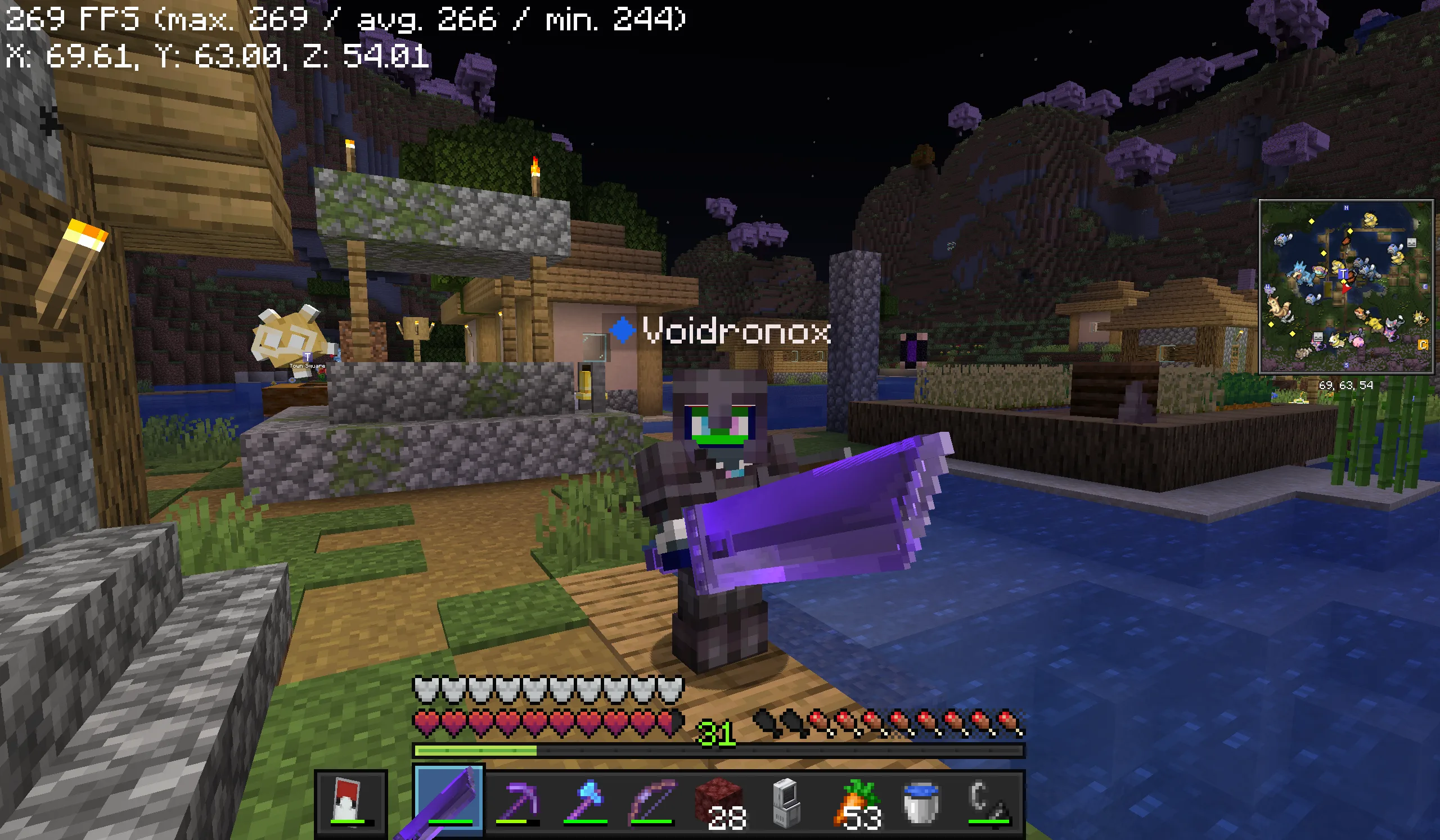 Ресурс-пак LegendSmith: модель меча Buster Sword в стиле Minecraft.