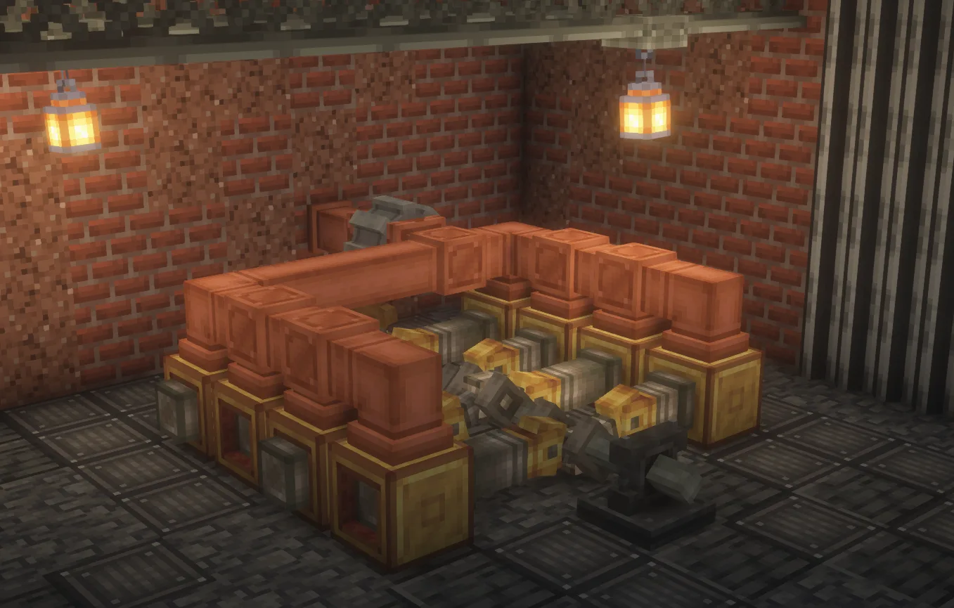 Огромные двигатели из мода Create: Diesel Generators.