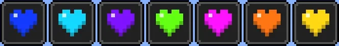 Мод HeartDev: интерфейс доступных эффектов сердец.