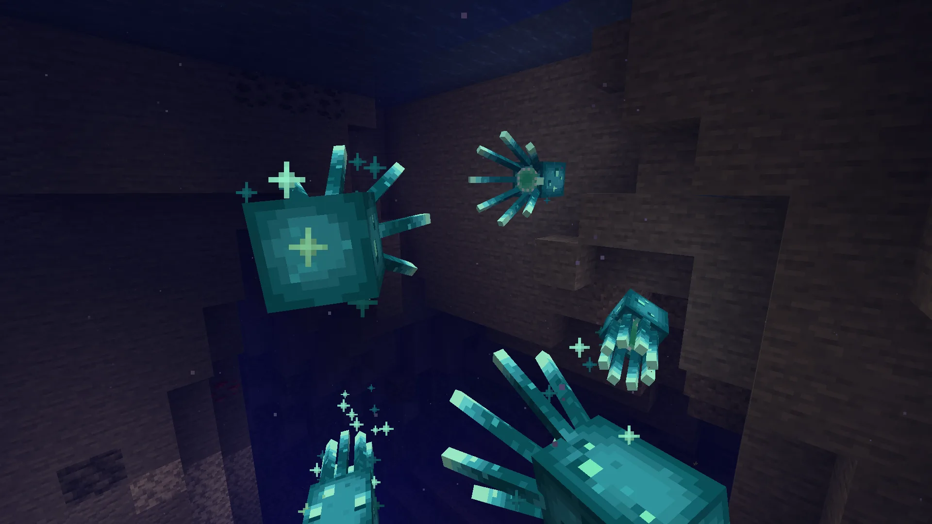 Светящийся кальмар в Minecraft.