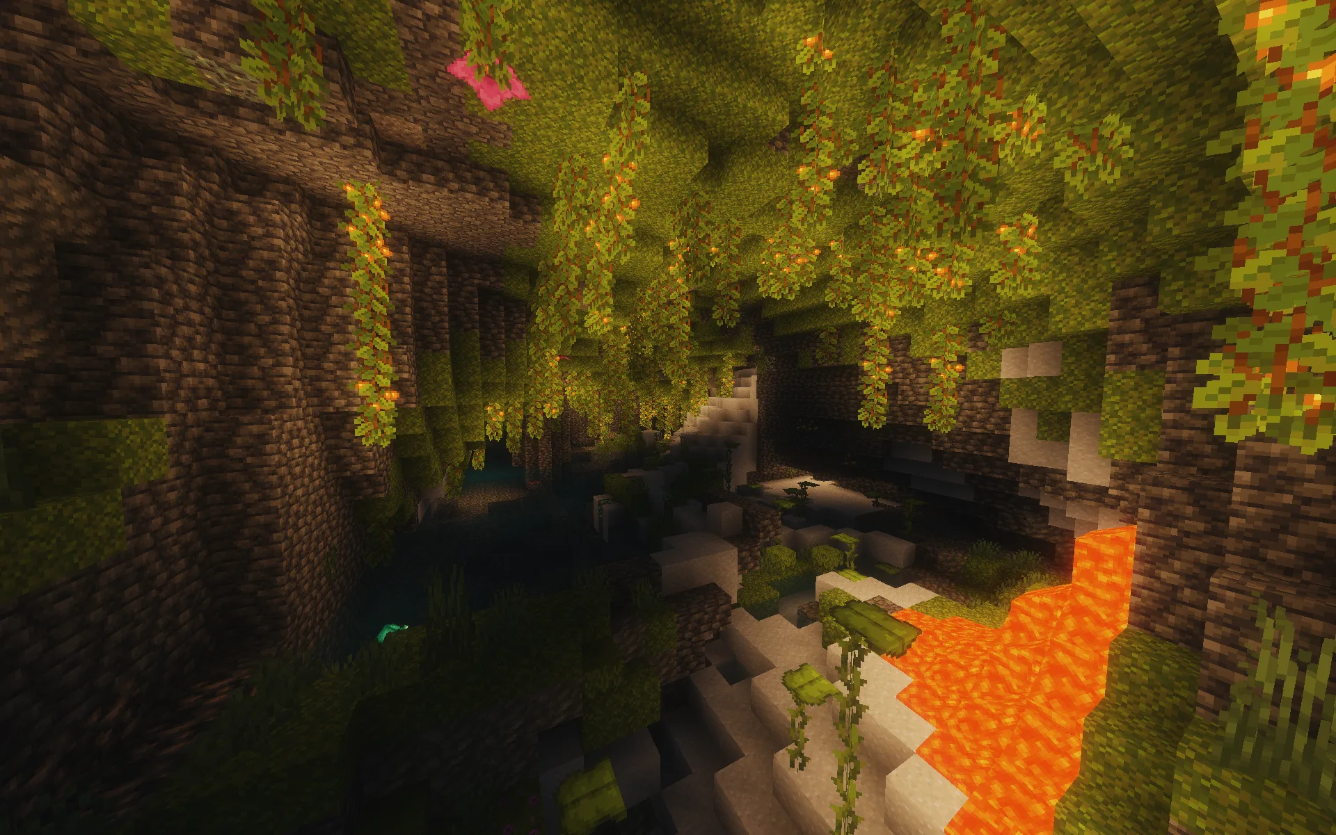 Tricked's Shaders, Lush Cave