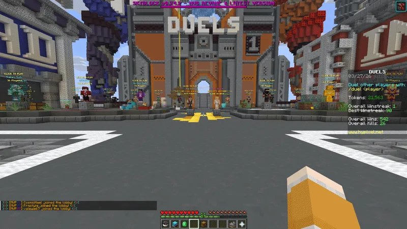 Бег в ванильном Minecraft при высоком пинге