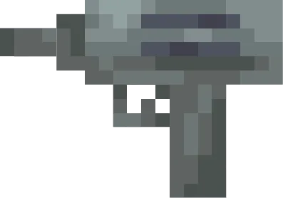 Модель пистолета-пулемета Uzi из ресурс-пака Weapon Pack для Minecraft.