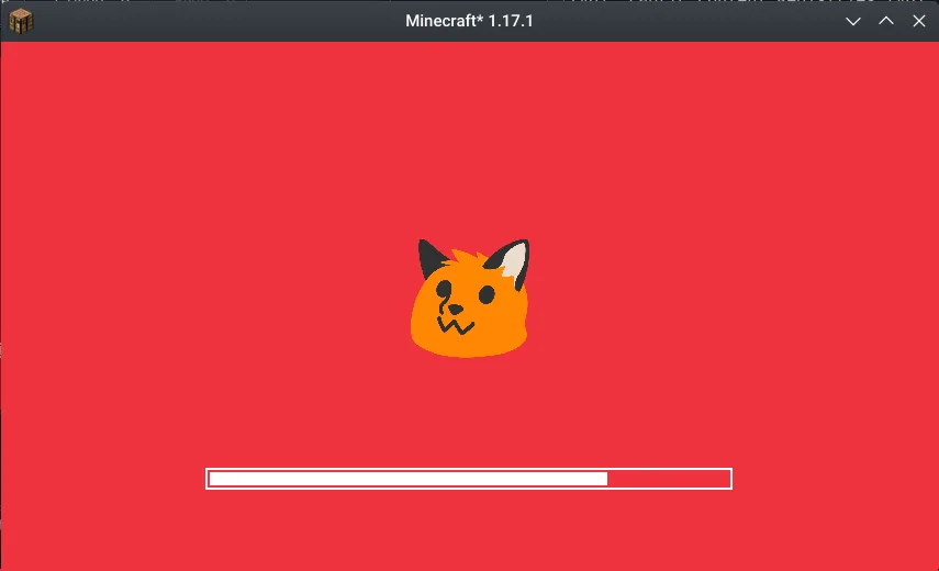 Мод SplashFox: ванильный экран загрузки с измененным логотипом и увеличенным размером