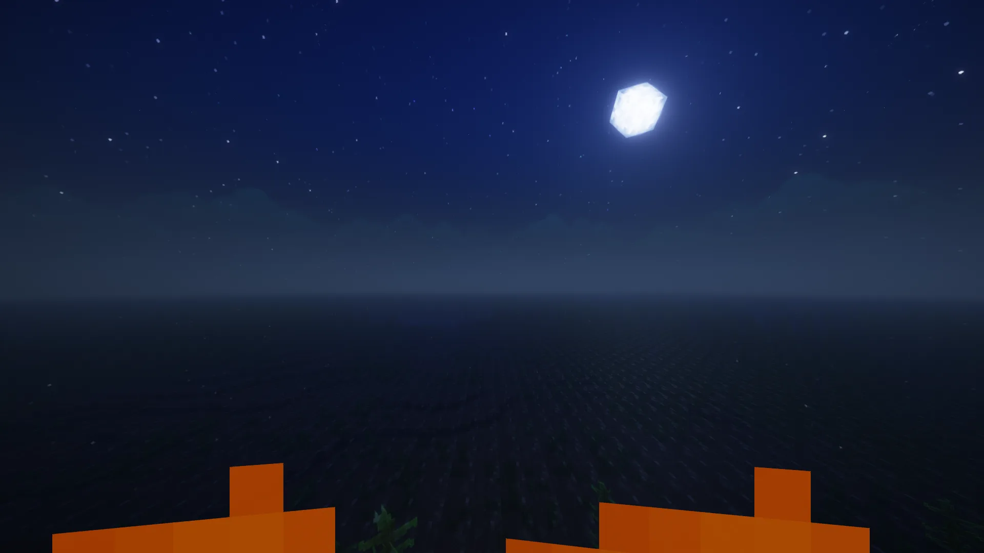 Полупрозрачный оверлей огня в Minecraft.