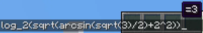 Список доступных функций в моде Chat Calc