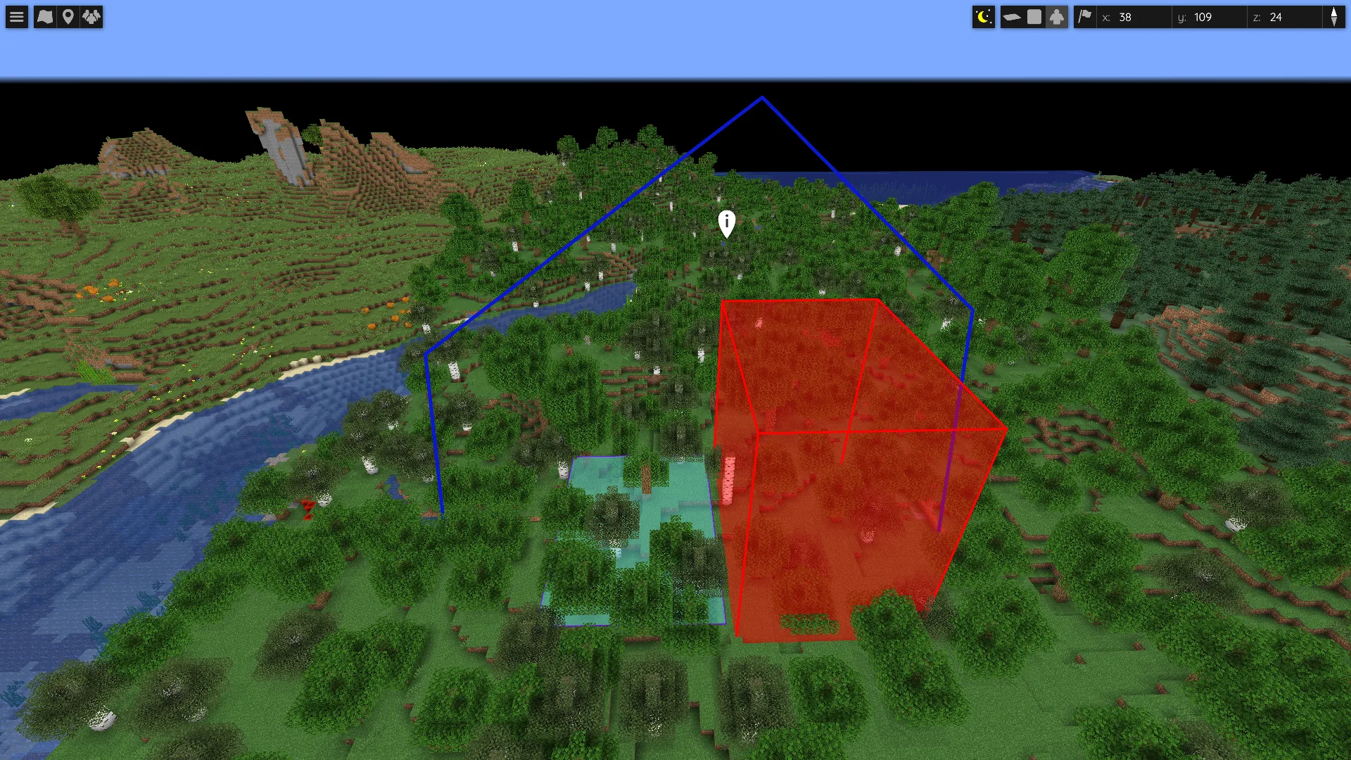 Предпросмотр различных маркеров в веб-интерфейсе BlueMap