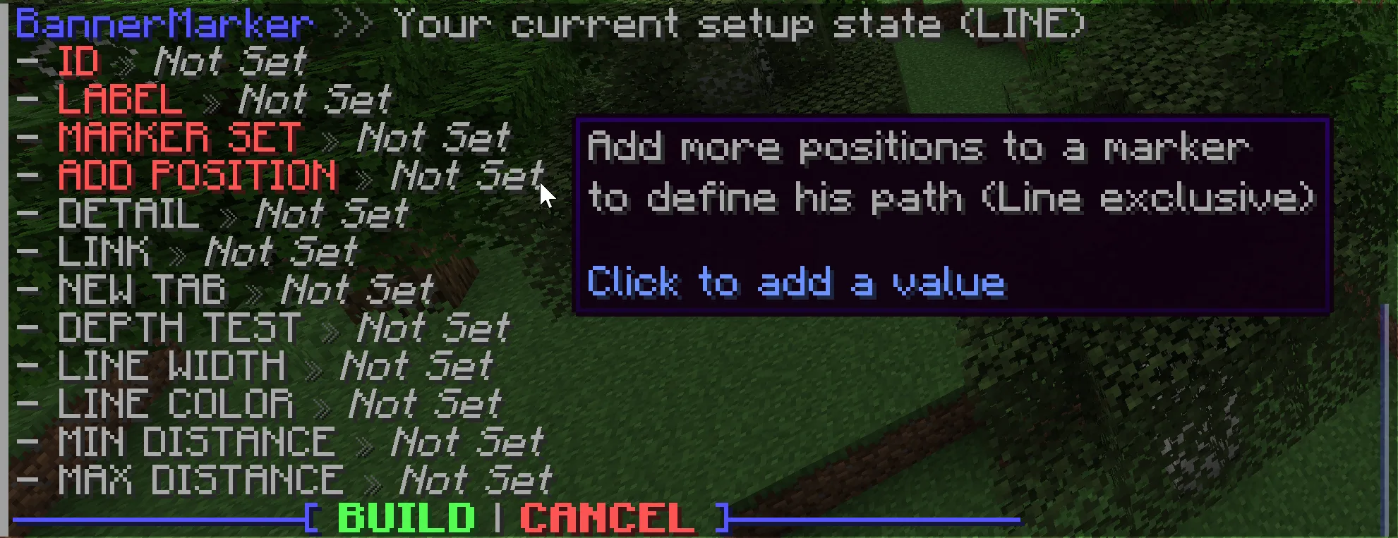 Интерфейс настройки маркеров с подсказками