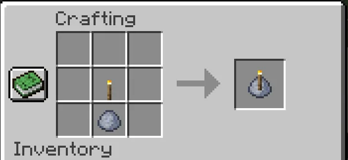 Рецепт крафта бросаемого факела из глины в моде ThrowableTorch