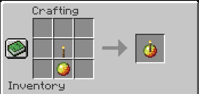 Рецепт крафта бросаемого факела из магмы в моде ThrowableTorch