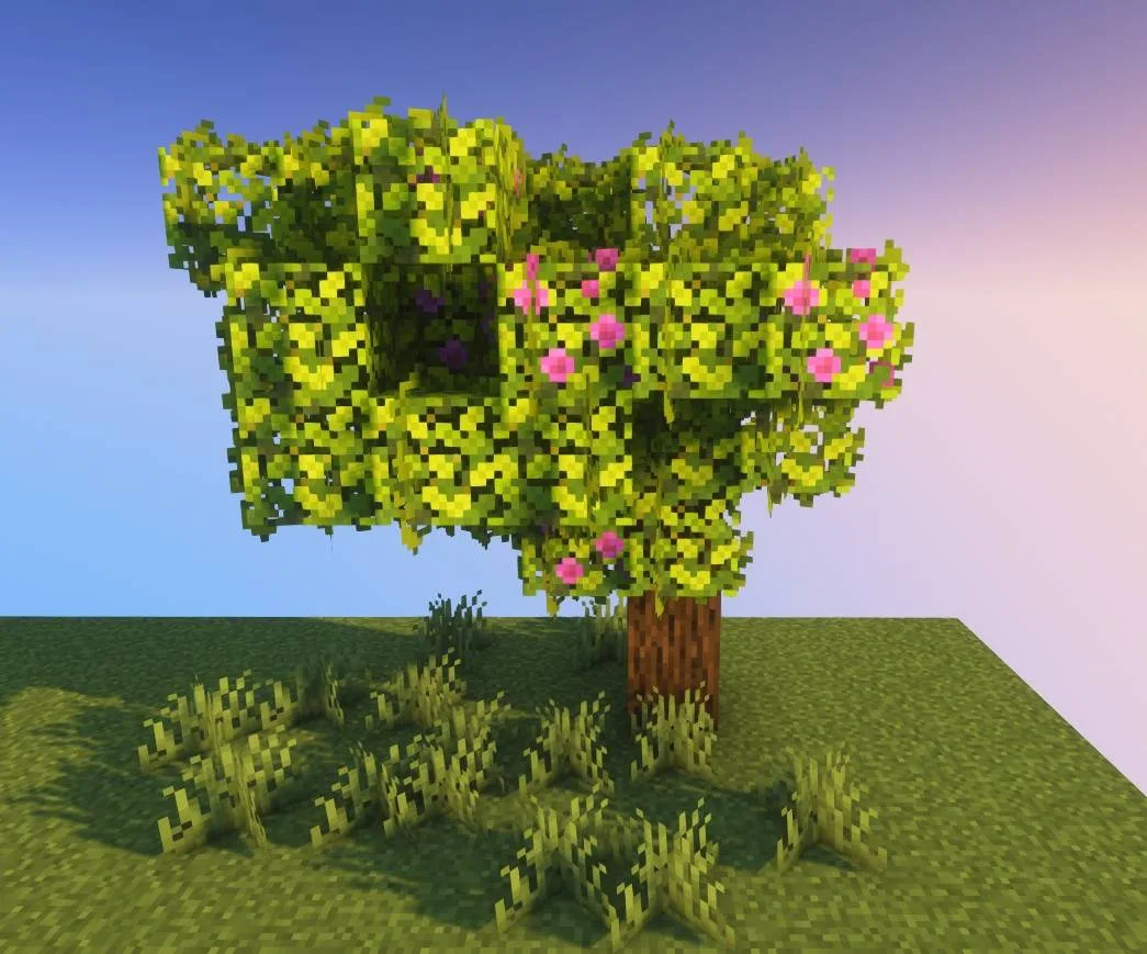 Текстурпак Mizuno Better Leaves для Minecraft с улучшенной листвой в ванильном стиле.