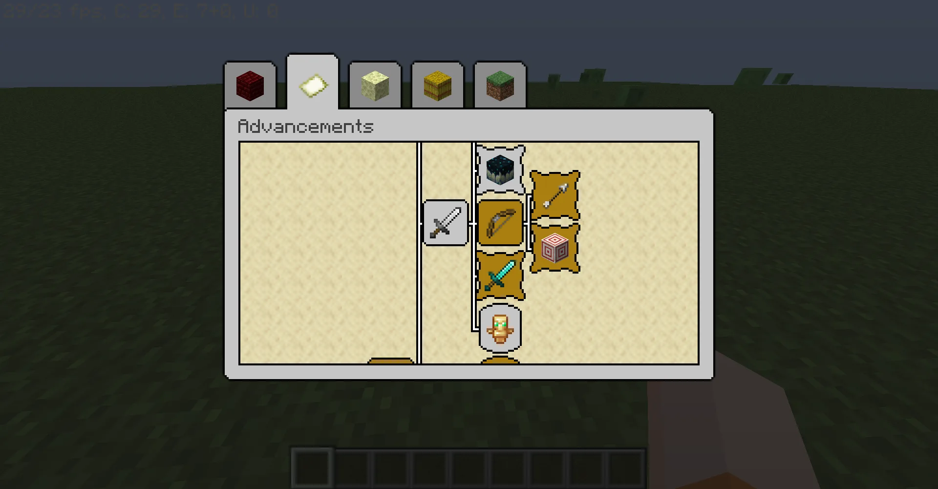 Страница достижений в ресурс-паке SimplGUI