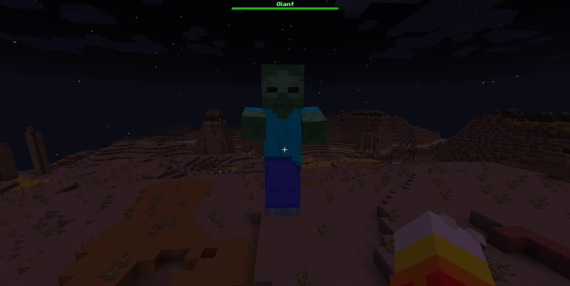 Скриншот сложного босса из мода Mo-Variants, готовящегося к атаке.