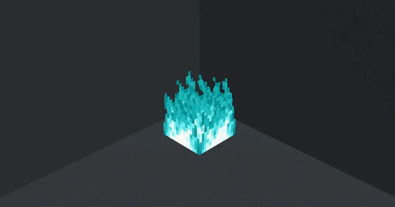 Демонстрация анимации синего огня в Nac's Modern Fire