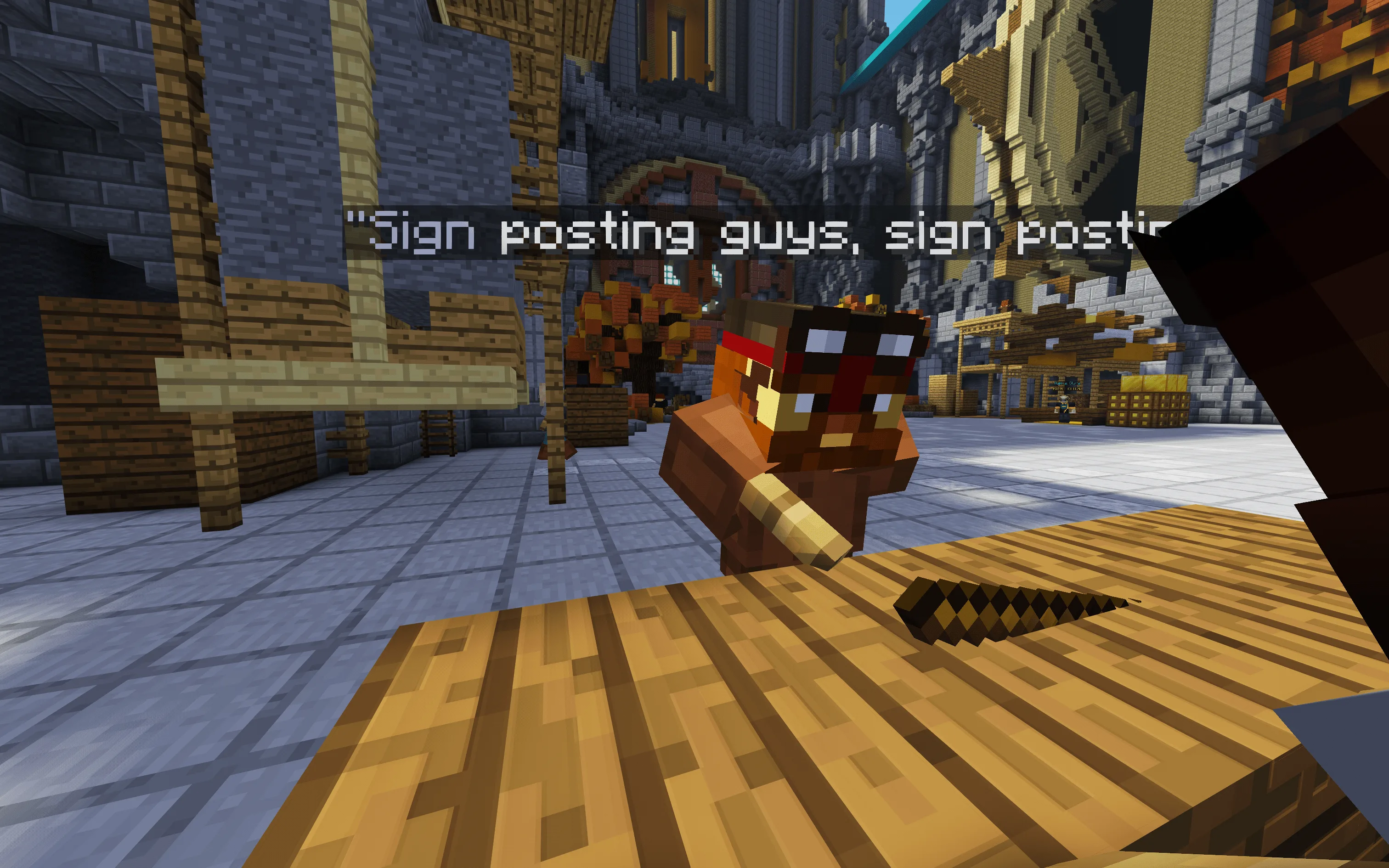 Скриншот функции Aaron’s Mod с отображением теней у никнеймов игроков.