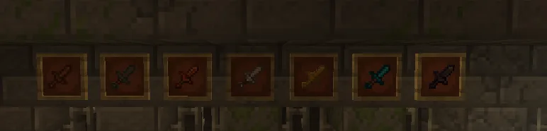Коллекция различных мечей из мода Small Weapons.