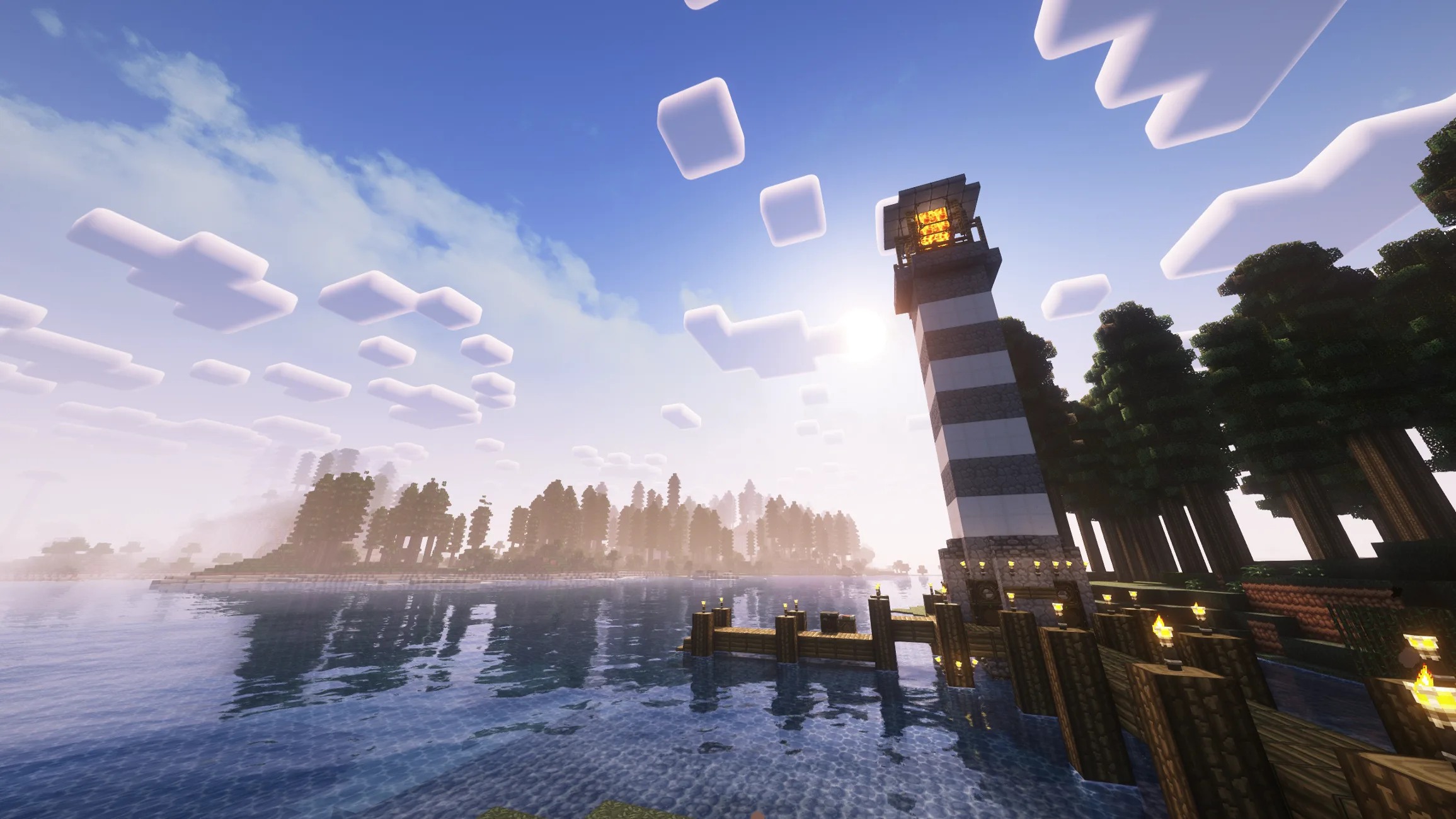 Маяк в стиле Gerudoku Faithful с шейдерами Complementary Reimagined.