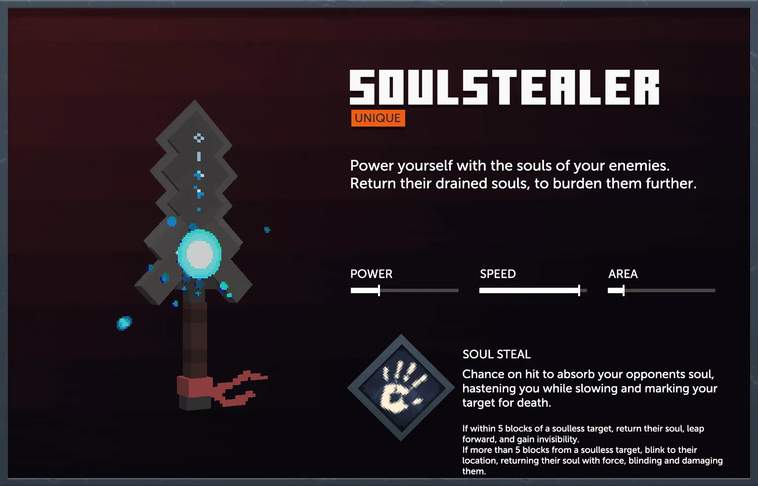 Меч Soulstealer из мода Simply Swords в Minecraft.