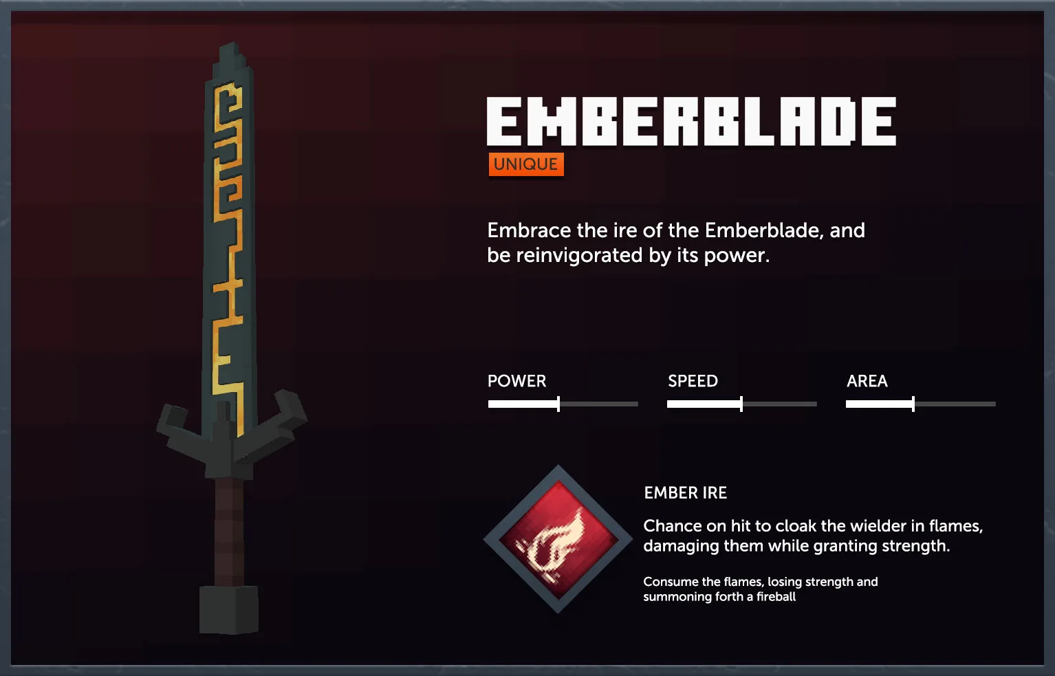 Меч Emberblade из мода Simply Swords.