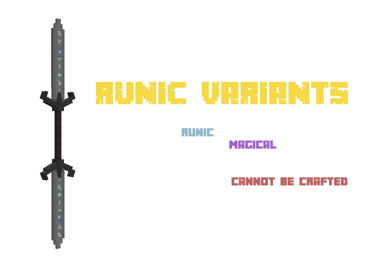 Игровые модели мечей из мода Simply Swords с руническими узорами.