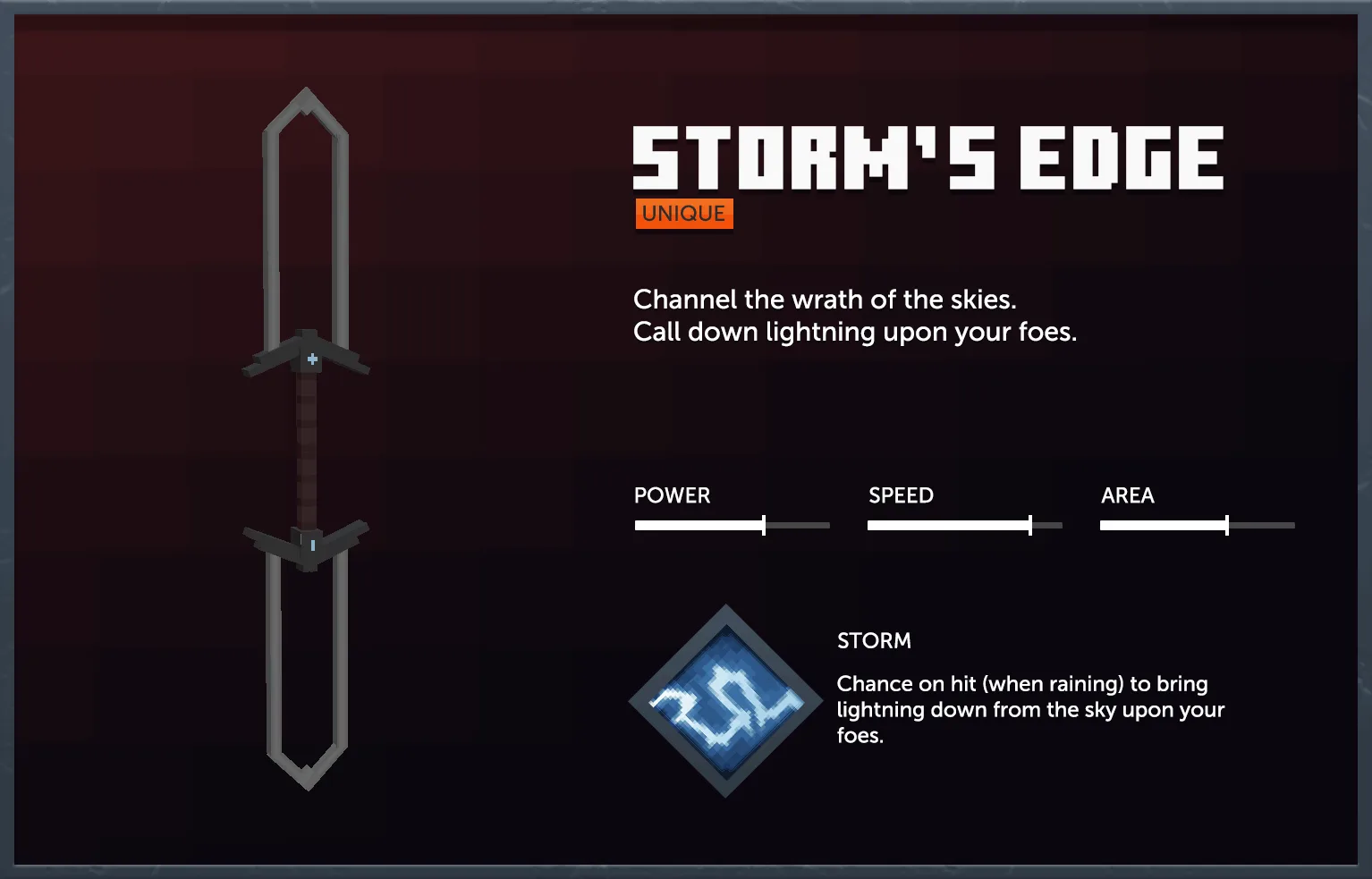 Меч Storm's Edge из мода Simply Swords.