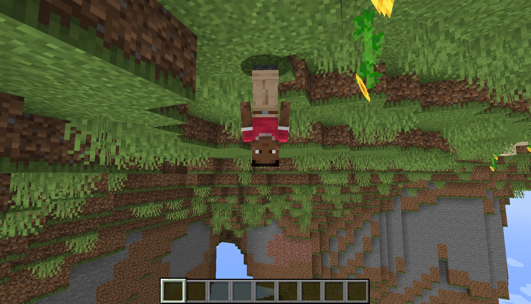 Демонстрация шейдера Upside Down от третьего лица