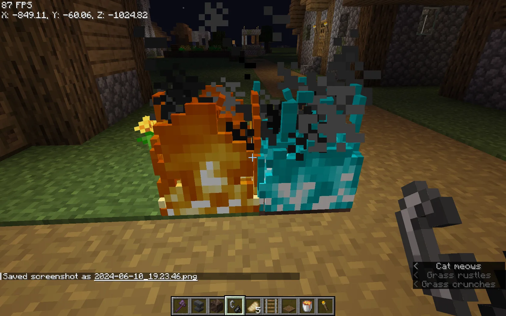 3D модели обычного и огня душ в ванильном стиле Minecraft