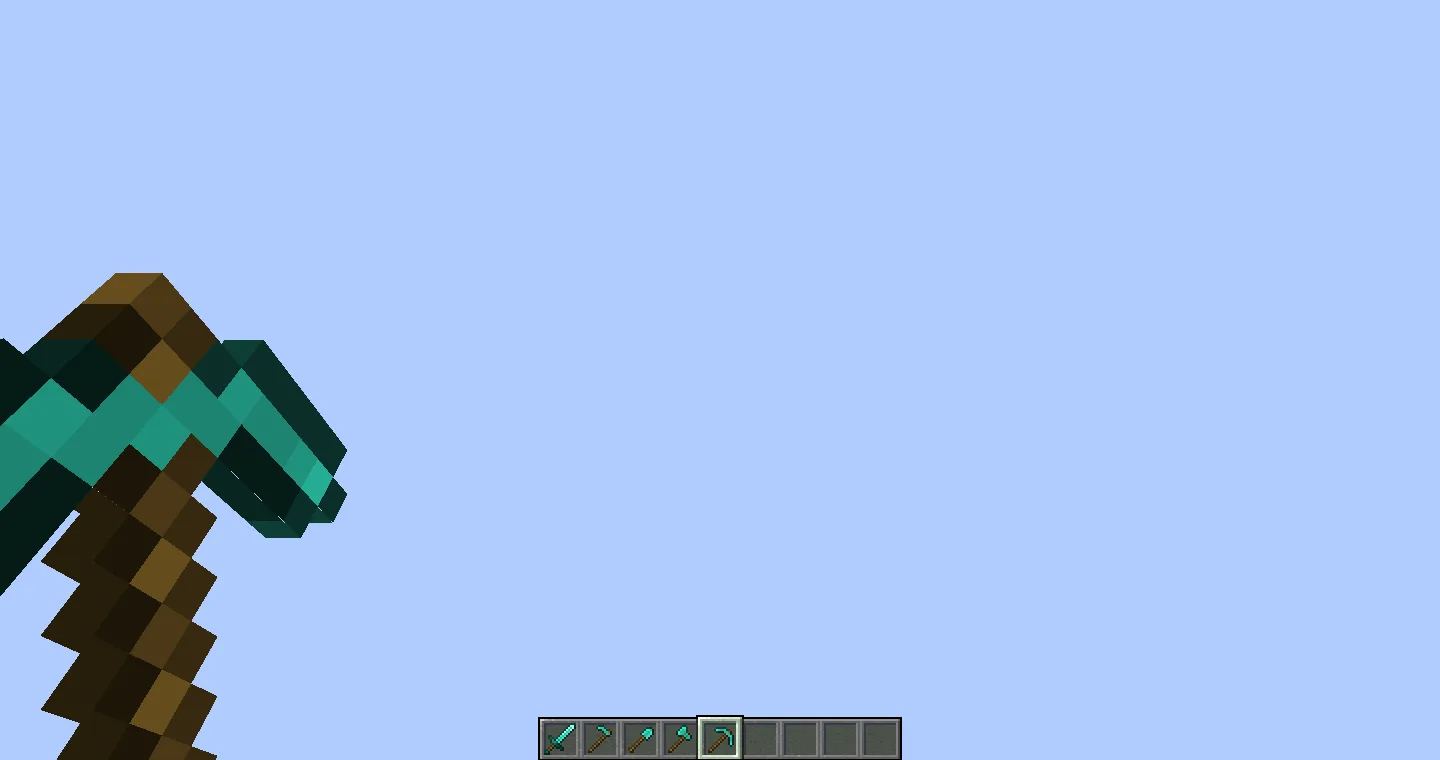 Кирка с измененным положением в руке BetterToolPosition