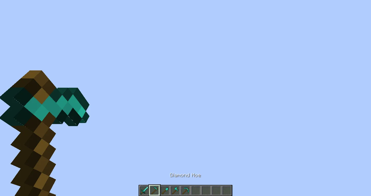 Мотыга с измененным положением в руке BetterToolPosition