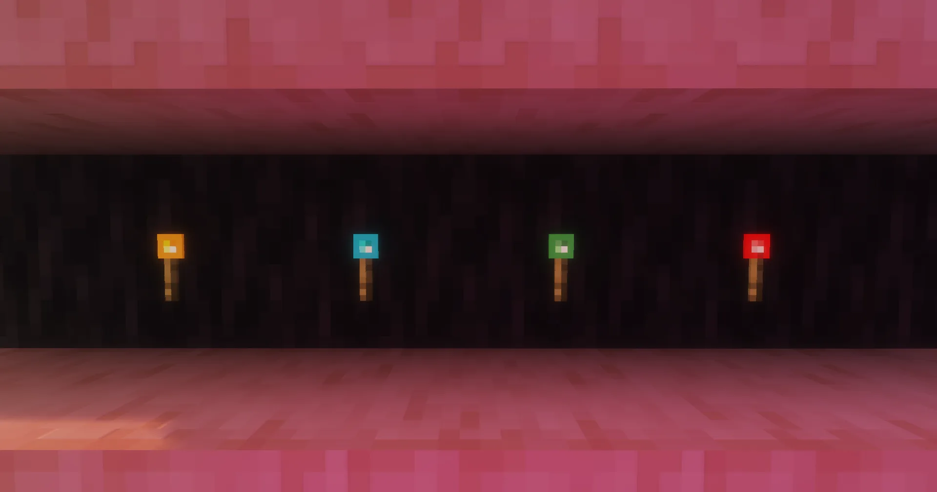 Все виды факелов в меню инвентаря Consistent Torches