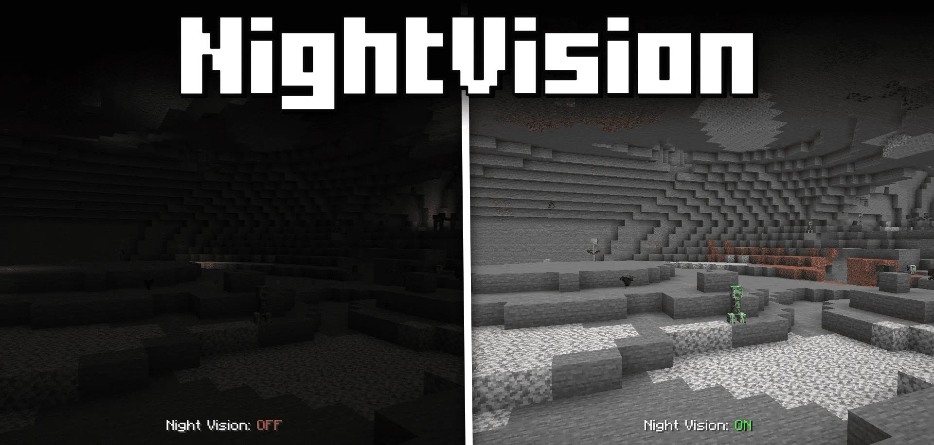 Эффект ночного зрения в моде VisionToggle+