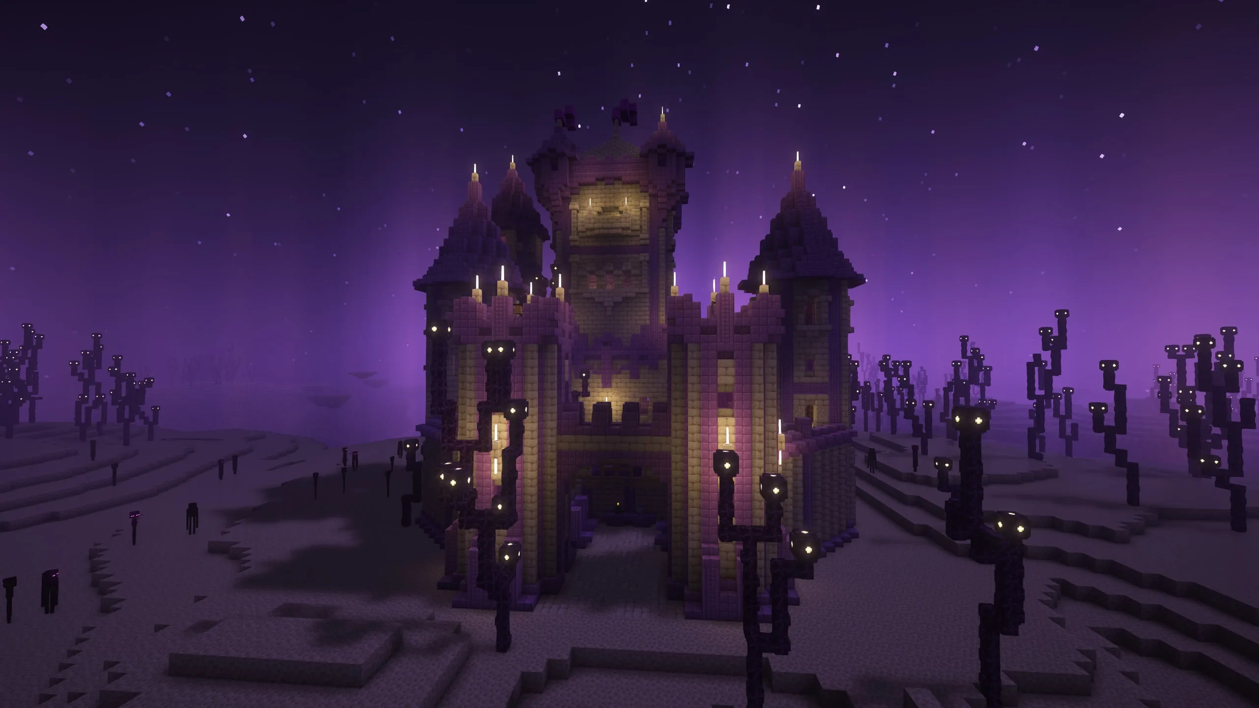 Средневековые постройки в стиле Энда.