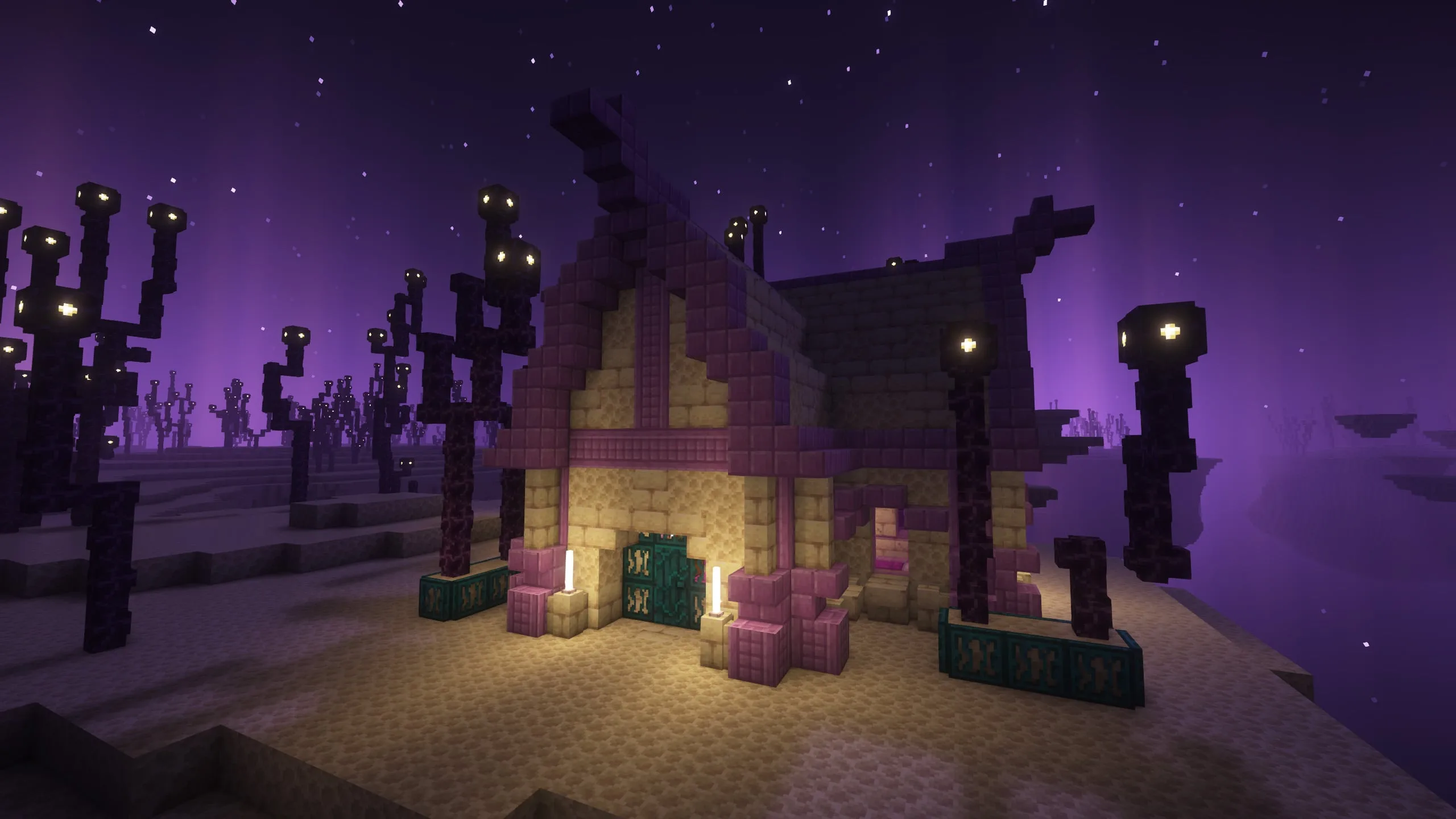 Средневековые постройки в стиле Энда.