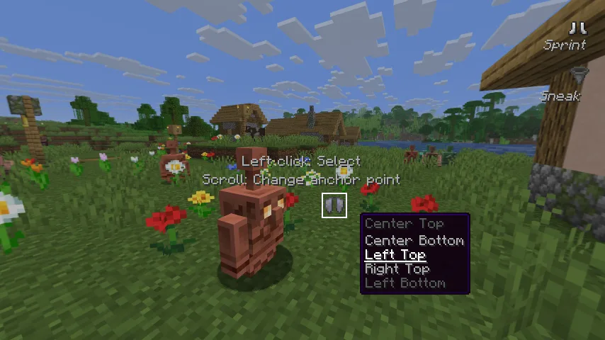 Инструмент позиционирования в моде Toggle Visualize